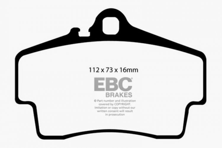 (image for) EBC 98-05 Porsche 911 (996) (Cast Iron Rotor only) 3.4 Carrera 2 Bluestuff Rear Brake Pads