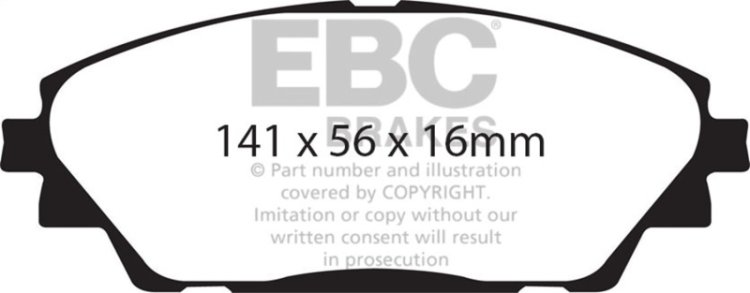 (image for) EBC 14+ Mazda 3 2.0 (Japan Build) Redstuff Front Brake Pads