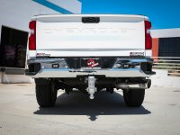 (image for) aFe Large Bore-HD 5 IN 409 SS DPF-Back Exhaust System w/Polished Tip 20-21 GM Truck V8-6.6L