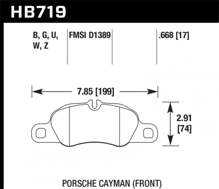(image for) Hawk 2014 Porsche Cayman DTC-70 Front Race Brake Pads