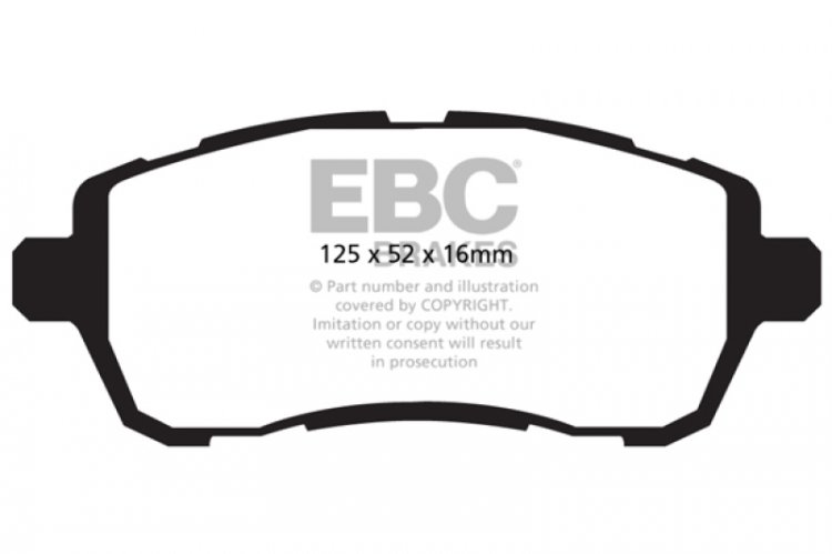 (image for) EBC 10+ Ford Fiesta 1.6L (Excl ST) Yellowstuff Front Brake Pads