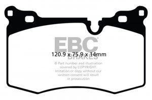 (image for) EBC 09-14 Mini Hardtop 1.6 Turbo J.C Works Redstuff Front Brake Pads