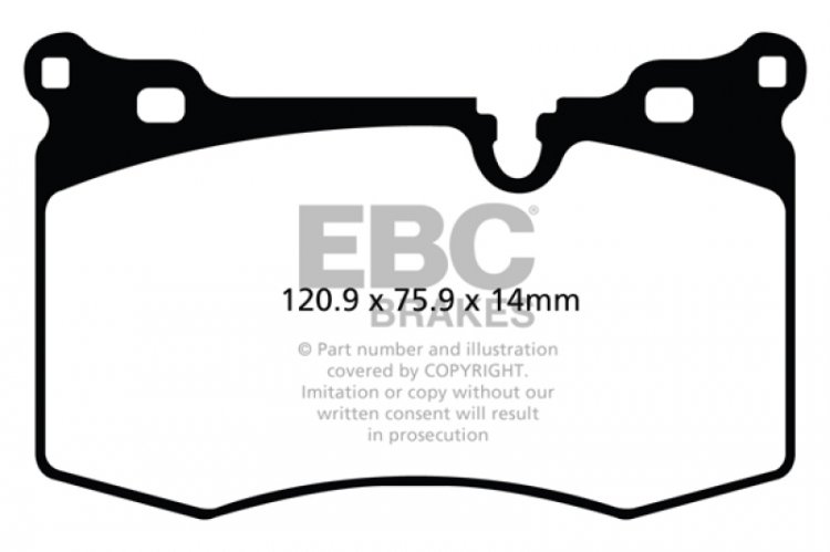 (image for) EBC 09-14 Mini Hardtop 1.6 Turbo J.C Works Redstuff Front Brake Pads