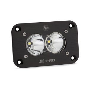 (image for) Baja Designs S2 Pro LED Spot Black Flush Mount - Clear