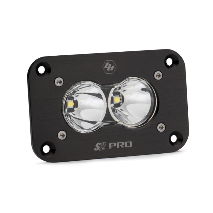 (image for) Baja Designs S2 Pro LED Spot Black Flush Mount - Clear
