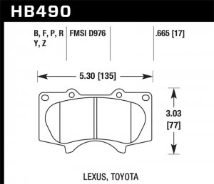 (image for) Hawk 00-06 Toyota Tundra / 03-16 Toyota 4Runner Performance Ceramic Street Front Brake Pads