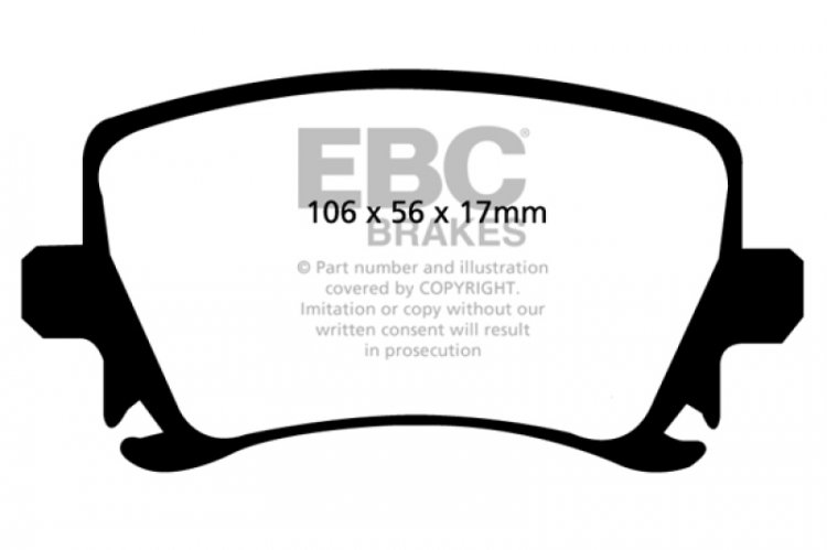 (image for) EBC 06-13 Audi A3 2.0 Turbo (Girling rear caliper) Greenstuff Rear Brake Pads
