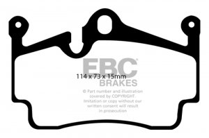 (image for) EBC 09-12 Porsche Boxster (Cast Iron Rotors only) 2.9 Bluestuff Rear Brake Pads
