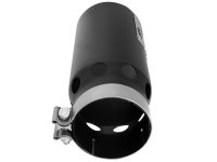 (image for) aFe SATURN 4S 4in SS Intercooled Exhaust Tip - Black 4in In x 5in Out x 12in L Bolt-On