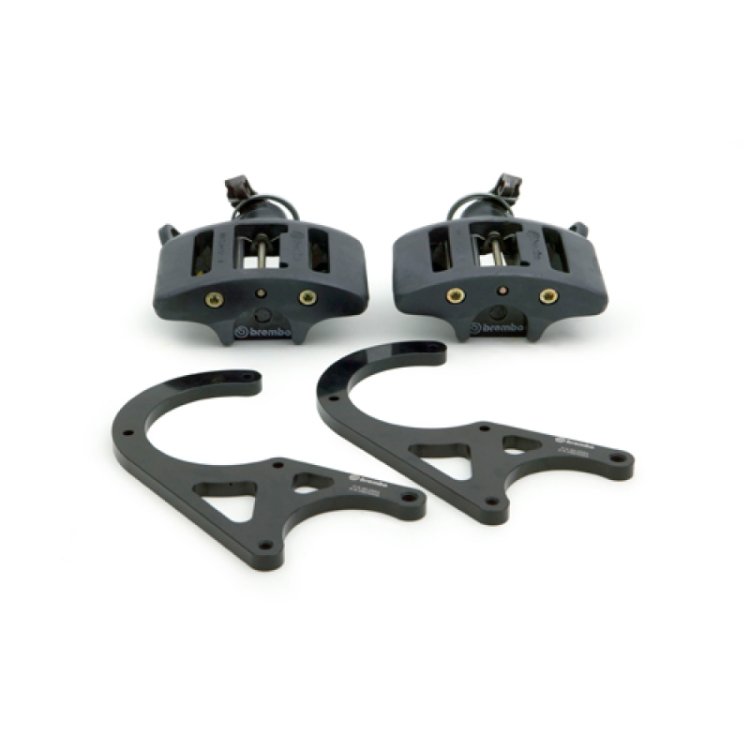 (image for) Brembo 01-02 Viper RT-10/GTS/92-00 Viper RT-10/GTS Rear GT BBK 1 Piston Cast 2pc Hand-Brake-Black