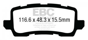 (image for) EBC 13+ Acura RLX 3.5 Yellowstuff Rear Brake Pads