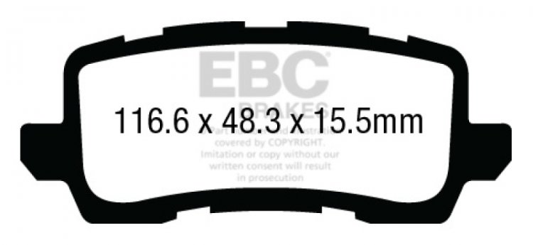 (image for) EBC 13+ Acura RLX 3.5 Yellowstuff Rear Brake Pads