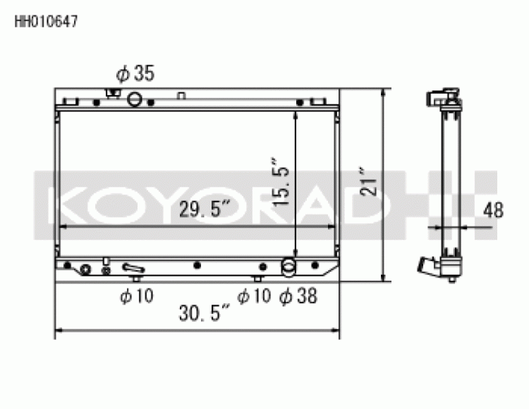 (image for) Koyo 97-05 Toyota Aristo / Lexus GS300 Radiator