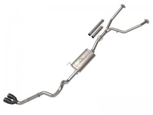 (image for) aFe 2022 Toyota Tundra V6-3.5L (tt) Vulcan Series 2.5in to 3in 304 SS Cat-Back Exhaust w/ Black Tip