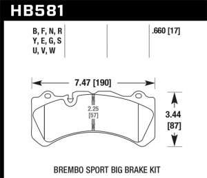 (image for) Hawk Brembo Rear BBK DTC-60 Brake Pads