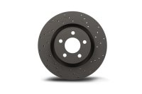 (image for) Hawk Talon 2007 Audi Q7 Iron Disc Drilled and Slotted Rear Brake Rotor Set