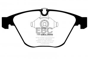 (image for) EBC 08-10 BMW M3 4.0 (E90) Redstuff Front Brake Pads