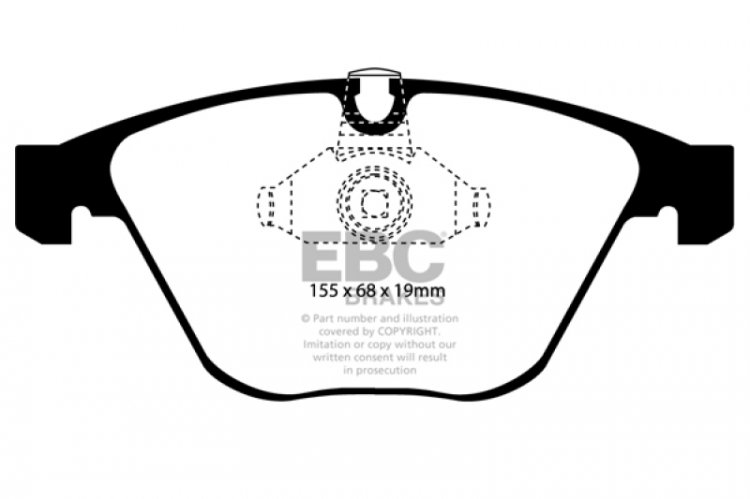 (image for) EBC 08-10 BMW M3 4.0 (E90) Redstuff Front Brake Pads