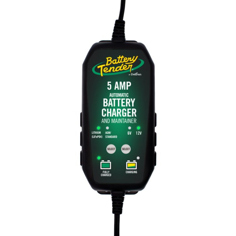(image for) Battery Tender 12V 5AMP Lead Acid and Lithium Selectable Battery Charger