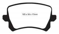 (image for) EBC 15+ Audi Q3 2.0 Turbo Redstuff Rear Brake Pads