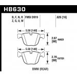 (image for) Hawk 04-10 BMW 535i/545i/550i / 04-10 645Ci/650i /02-09 745i/745Li/750 DTC-70 Race Rear Brake Pads