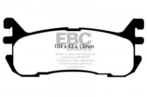 (image for) EBC 97-02 Ford Escort 2.0 Redstuff Rear Brake Pads