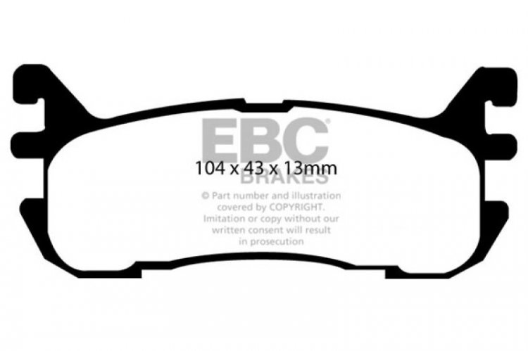 (image for) EBC 97-02 Ford Escort 2.0 Redstuff Rear Brake Pads