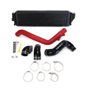 (image for) Mishimoto 2017+ Honda Civic Type R Intercooler Kit - Black Intercooler Red Pipes