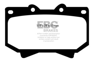 (image for) EBC 98-07 Lexus LX470 4.7 Greenstuff Front Brake Pads
