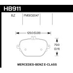(image for) Hawk 17-18 Mercedes-Benz E43 AMG 4Matic 3.0L/ 2018 Mercedes-Benz E400 HPS 5.0 Street Rear Brake Pads