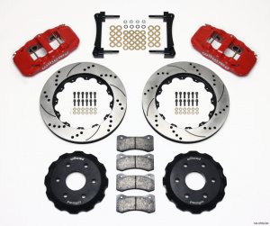 (image for) Wilwood AERO6 Front Truck Kit 14.25in Drill Red 1999-2014 GM Truck/SUV 1500