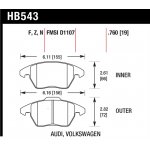 (image for) Hawk Audi A3 Quattro / VW EOS / Golf / Jetta / Passat / Rabbit Performance Ceramic Front Brake Pads