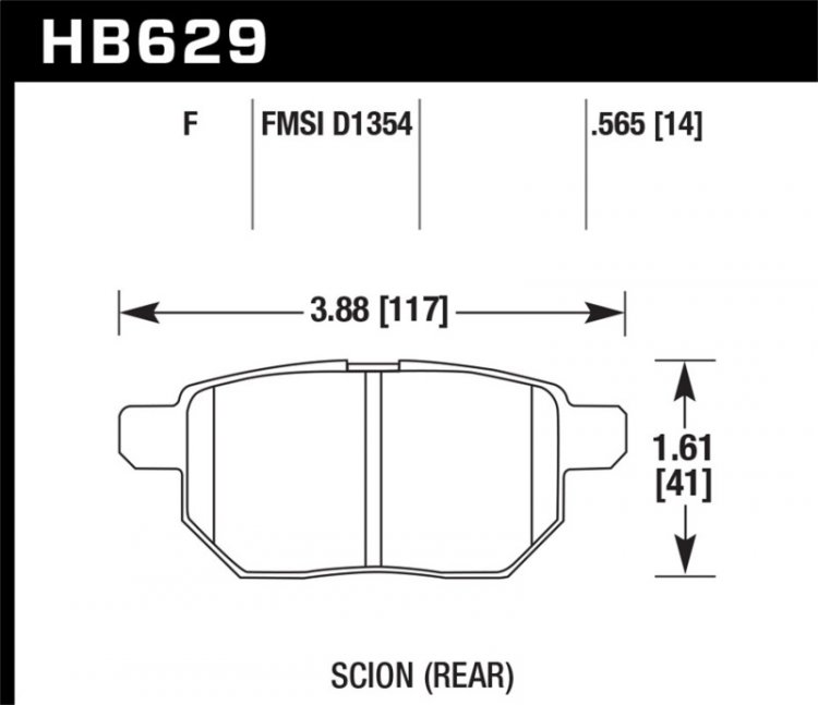 (image for) Hawk 08-15 Scion xB HPS 5.0 Rear Brake Pads