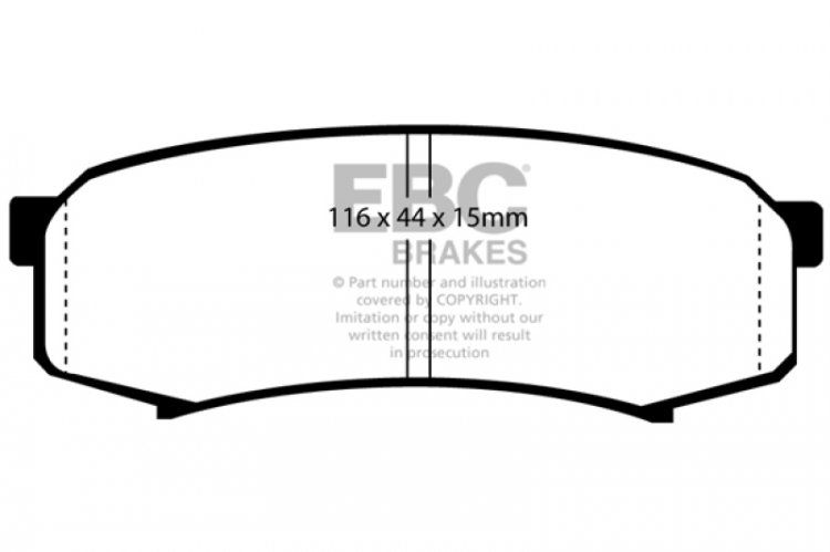 (image for) EBC 10+ Lexus GX460 4.6 Extra Duty Rear Brake Pads