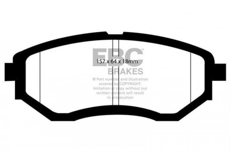 (image for) EBC 15+ Subaru Legacy 2.5 Bluestuff Front Brake Pads