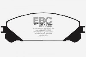 (image for) EBC 15+ Lexus NX200t 2.0 Turbo Redstuff Front Brake Pads