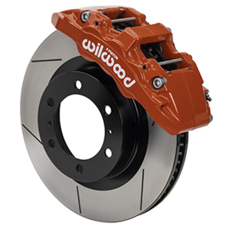 (image for) Wilwood 15-21 Toyota Tacoma Aero6-DM Front Brake Kit 13.31 Rotor - Red w/Lines