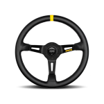 (image for) Momo MOD08 Steering Wheel 350 mm - Black Leather/Black Spokes/1 Stripe