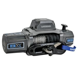 (image for) Superwinch 12000 LBS 12V DC 3/8in x 80ft Synthetic Rope SX 12000SR Winch - Graphite