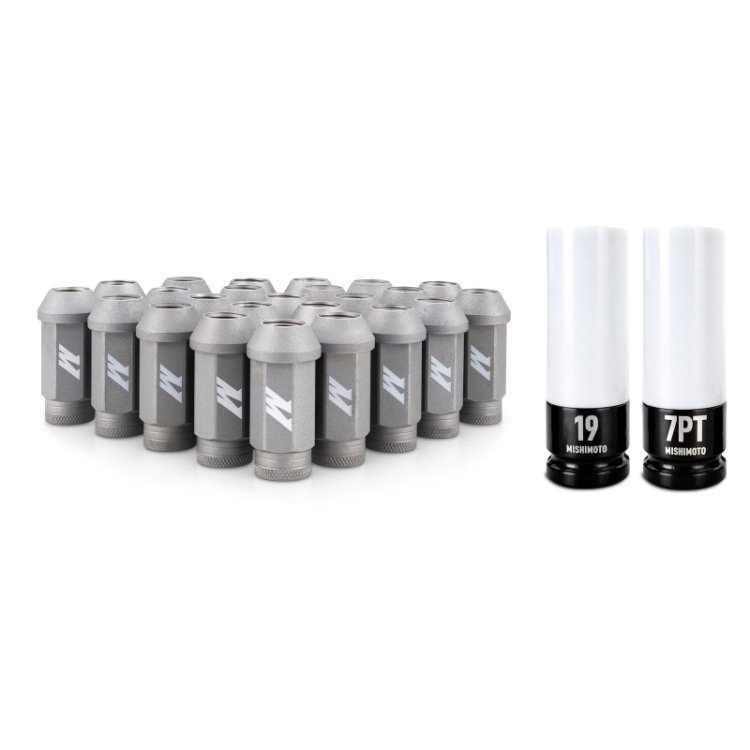 (image for) Mishimoto Steel Locking Lug Nuts M14x1.5 24pc Set Silver