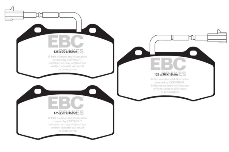(image for) EBC 14+ Alfa Romeo 4C 1.75 Turbo Yellowstuff Front Brake Pads