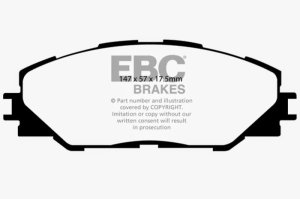 (image for) EBC 09-10 Pontiac Vibe 2.4 2WD Redstuff Front Brake Pads