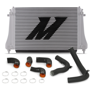 (image for) Mishimoto 2015+ VW MK7 Golf TSI / GTI / R Performance Intercooler Kit w/ Pipes (Black)