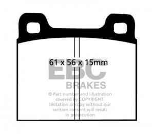(image for) EBC 64-69 Porsche 911 2.0 (M Caliper) (Solid front rotor) Yellowstuff Front Brake Pads