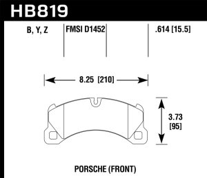 (image for) Hawk 11-13 Porsche Cayenne HPS 5.0 Front Brake Pads