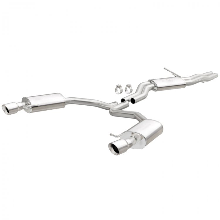 (image for) MagnaFlow Sys C/B 12-15 Audi A6 / A7 3.0L V6 SS 2.5in Dual Split Rear Ext 4in Tips