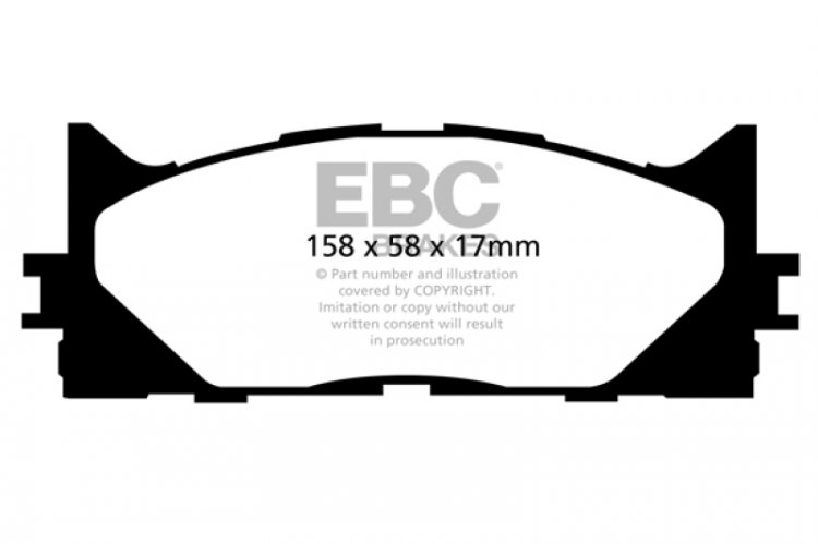 (image for) EBC 13+ Lexus ES300h 2.5 Hybrid Ultimax2 Front Brake Pads