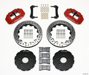 (image for) Wilwood Narrow Superlite 6R Front Hat Kit 13.06in Drill Red 2005-up Corvette C6