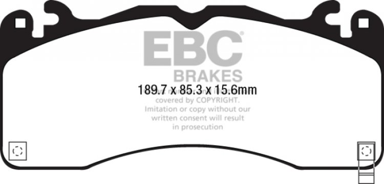 (image for) EBC 15+ Ford Mustang 5.0 Performance Pkg Yellowstuff Front Brake Pads