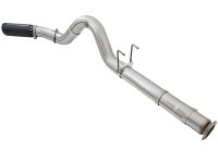 (image for) aFe ATLAS 5in DPF-Back Alum Steel Exhaust System w/Black Tip 2017 Ford Diesel Trucks V8-6.7L (td)